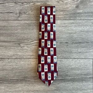 Zylos George Machado Vintage Mens Neck Tie Geometric Abstract Floral Silk Dressy